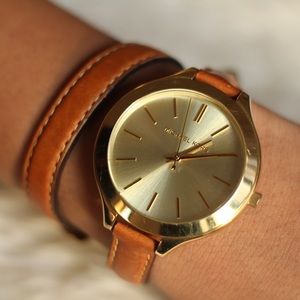 Michael Michael Kors double wrap strap watch